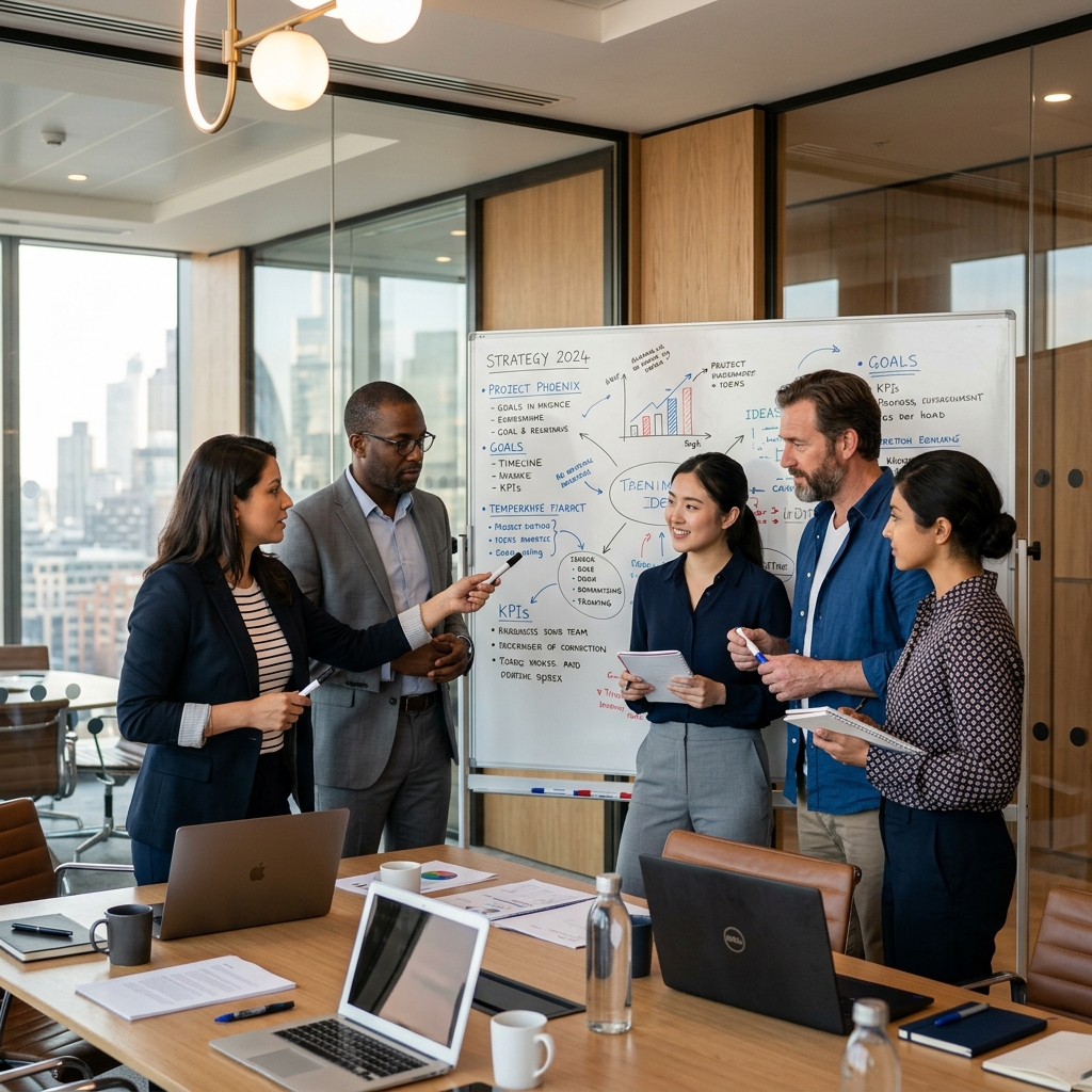 Leadership discussion on AI value